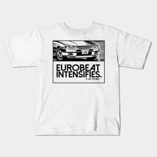 EUROBEAT INTENSIFIES - SKYLINE GTR R32 Kids T-Shirt